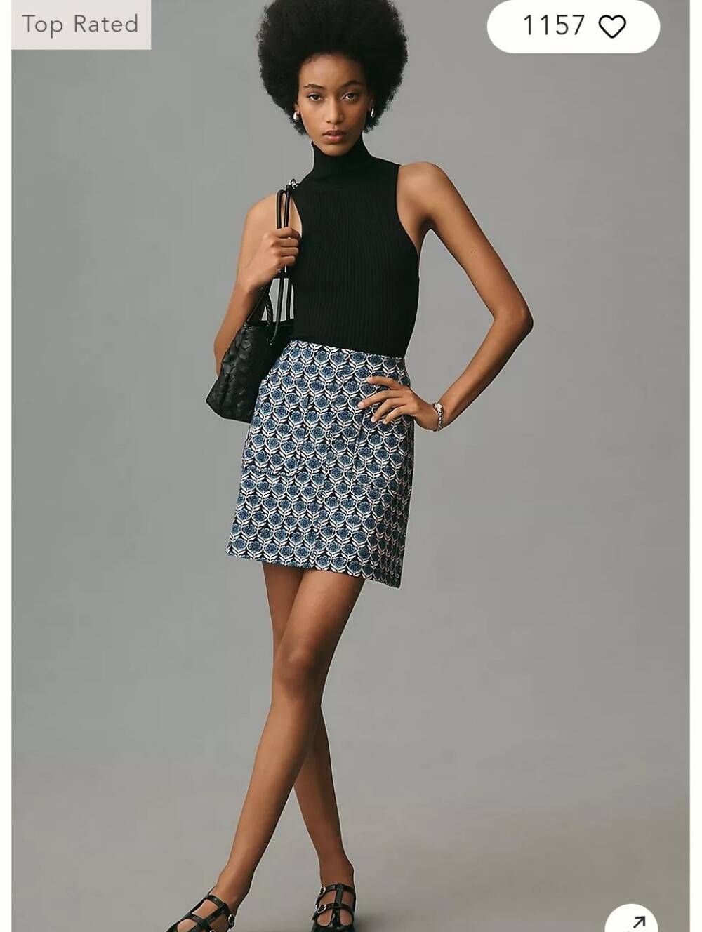 Maeve Mareselia Floral Patterned Mini Skirt
